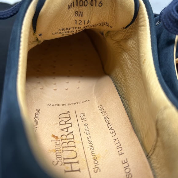 Samuel Hubbard “Hubbard Free” Casual Walking Shoe Navy Leather Men’s Siz… - Picture 8 of 8